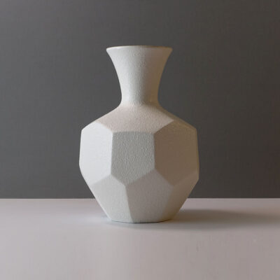 royal-haeger-faceted-matte-white-stoneware-vase