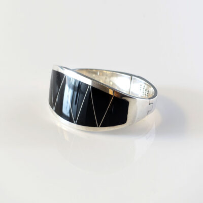 modernist-onyx-sterling-taxco-cuff-bracelet