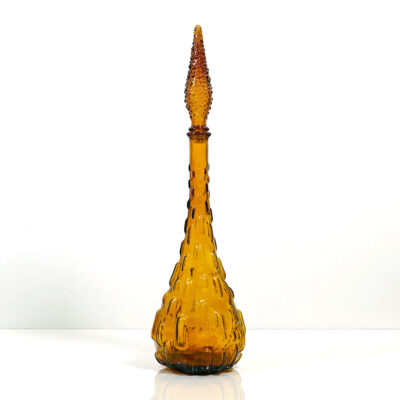 patterned-amber-brown-flamestopper-genie-decanter