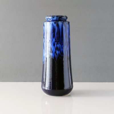 west-german-glossy-midnight-blue-ceramic-vase