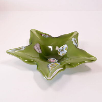 murano-millefiore-green-star-dish