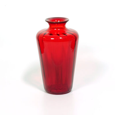 venini-murano-optical-blown-glass-red-vase