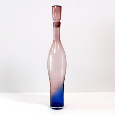 amethyst-blue-art-glass-swelled-decanter