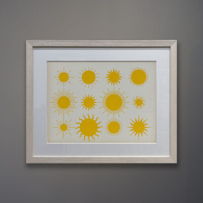 Kubach Suns Original Gouache Painting on Board