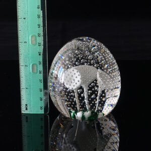 murano-lilies-contrlled-bubble-crystal-paper-weight