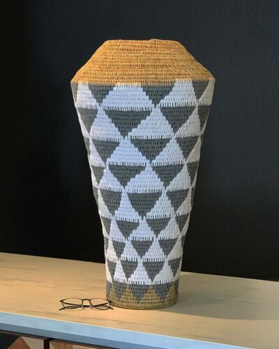 2018-073-Handmade-African-Basket-Floor-Vase