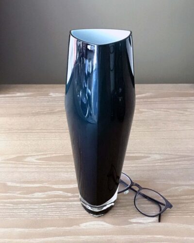 2018-130-black-cased-glass-triangular-vase