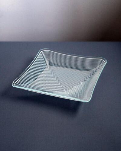 2018-435-square-Lausitzer-Glas-Kristall-GDR-op-art-bent-glass-dish