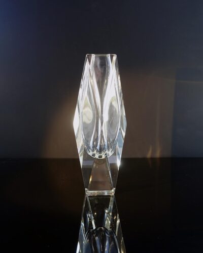 signed-Mandruzzato-clear-faceted-block-vase