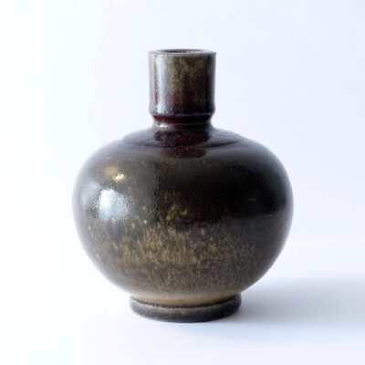 Round Long Neck Studio Pottery Vase 1993