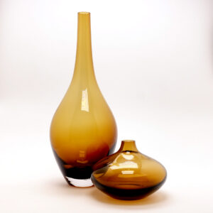 Amber Blown Glass Salong Small Vase