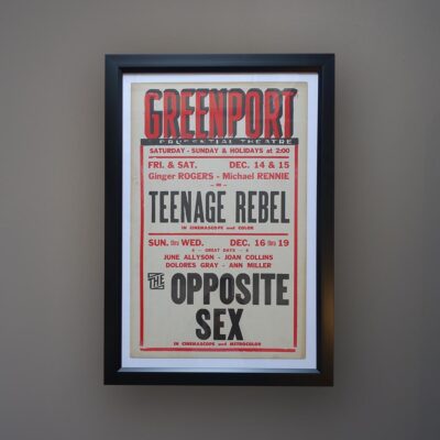 greenport-theatre-poster-teenage-rebel-original-black-frame