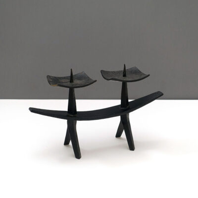 italian-mid-century-modern-cast-iron-candle-holder