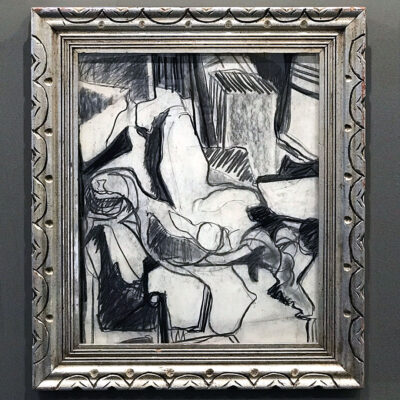 susan-orlie-1960s-charcoal-drawing-vintage-frame