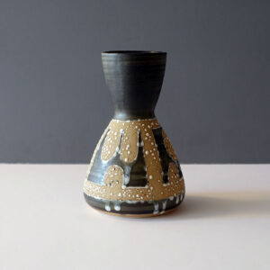 Lapid Israel Hourglass Shape Fat Lava Vase-2