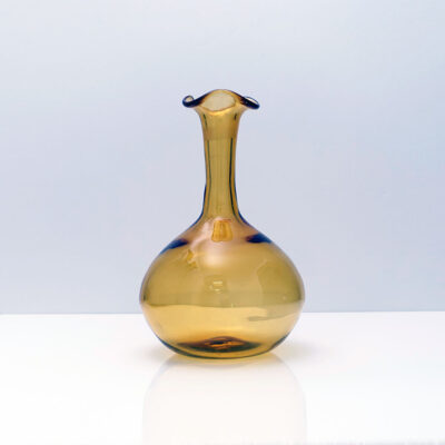 amber-blown-glass-long-neck-curved-mouth-vase