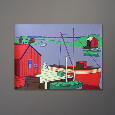 1970s-fisherman-pier-boats-silkscreen-print-16x22