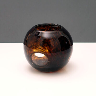 round-czech-sklo-union-rosace-style-tortoise-shell-cased-glass-vase