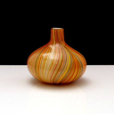 small-bulb-shape-multicolor-stripe-cased-glass-vase