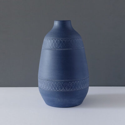 patterned-matte-blue-very-large-vase