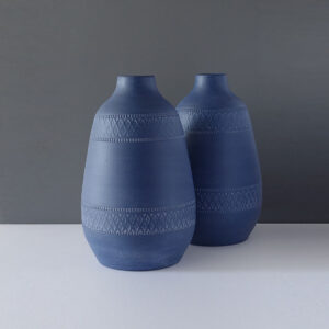 patterned-matte-blue-very-large-vase-pair