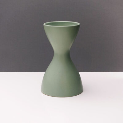 hourglass-shape-matte-celadon-vase