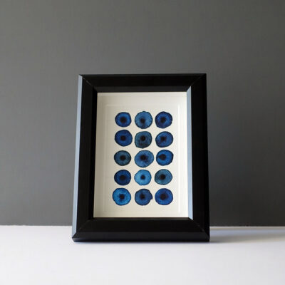 leah-peeks-blue-dots-4x6-mat-black-frame