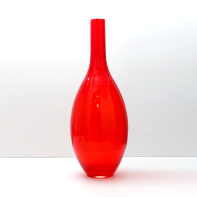 extra-large-red-orange-blenko-vase