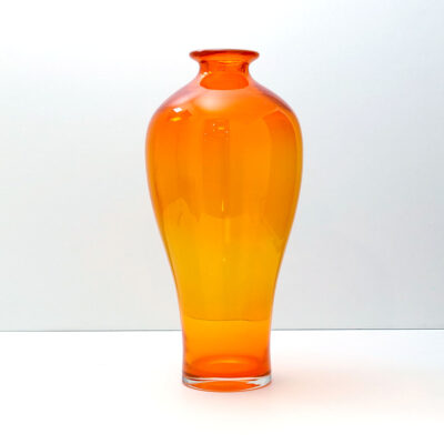 very-large-blenko-orange-chinese-urn-style-vase