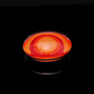 mod-sixties-orange-art-glass-paperweight