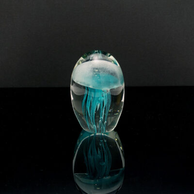 large-blue-vintage-jellyfish-art-glass-paperweight