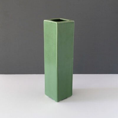 Medium Vintage Square-Celadon Vase