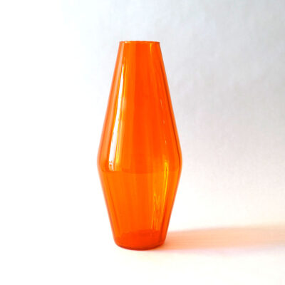 scandinavian-style-blown-glass-optical-orange-vase