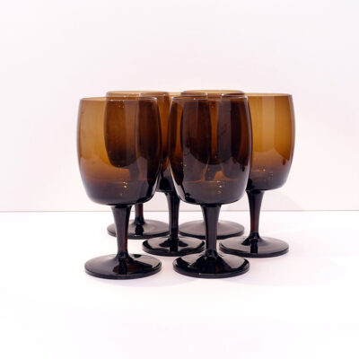 GORHAM-REIZART-blown-1960s-brown-german-stemware-8B