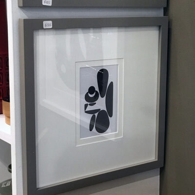 Vasarely 1964 Exhibit Poster-gray-frame