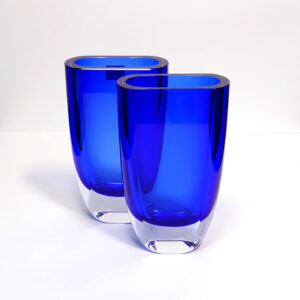 21-205 Block Crystal Cobalt Blue San Carlos Vase