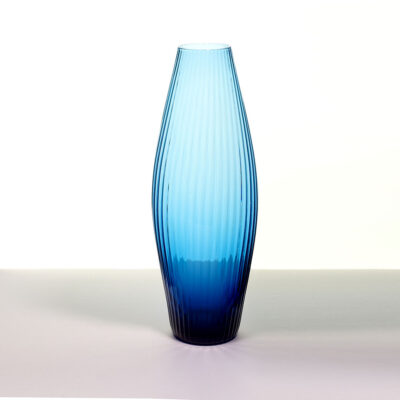 cobalt-blue-IVV-Italy-ribbed-bullet-vase