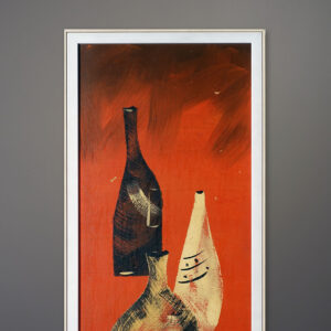 mid-century-wine-bottle-painting