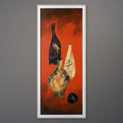 mid-century-wine-bottle-painting