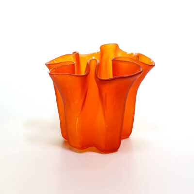 muurla-finland-satin-orange-art-glass-vase