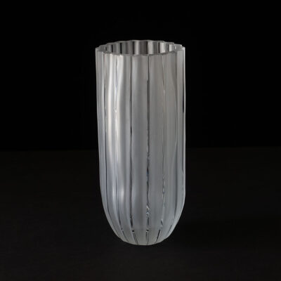 frosted-ribbed-crystal-vase-sweden