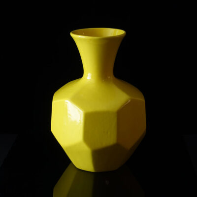 royal-haeger-yellow-faceted-vase