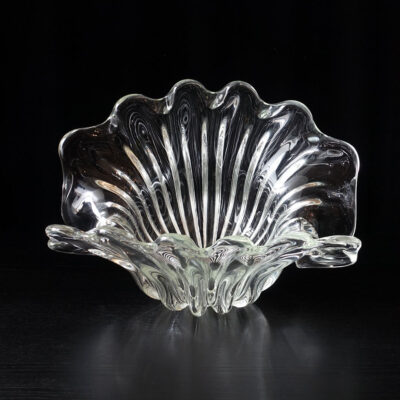 1950s Seguso-Murano-XXL-clamshell-bowl