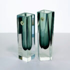 murano-block-vase-sommerso-gray-clear-2-pair