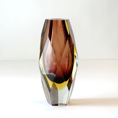 Mandruzzato Pentagonal Faceted Block Vase