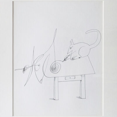 steinberg-1966-doodle-cat-litho