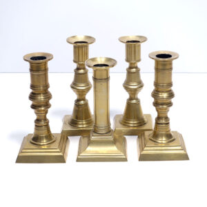 Pair Georgian Brass Candlesticks