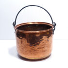 19th C English Handled Hammered Copper Caldron-3