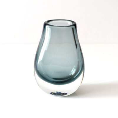 Vintage Sommerso Flat Teardrop Vase-4