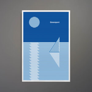 Greenport Modernist Sailling Poster